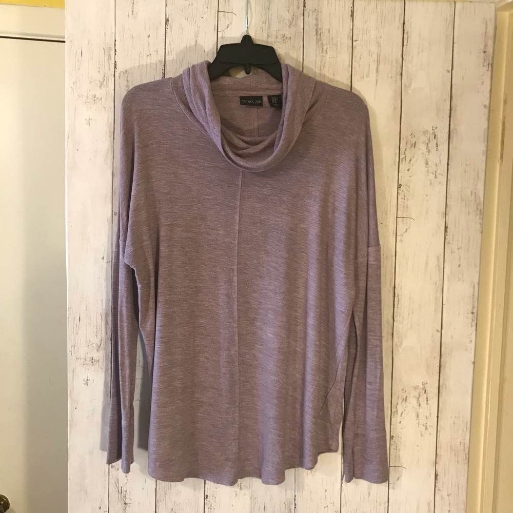 Rachel Zoe | Purple Cowl Neck Long Sleeve Top | M